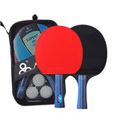 Table Tennis Racket A10 Double-Sided Reverse Rubber Students Beginner Training Two Shots Three Ball Table Tennis Racket Set