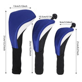 3-Piece Long-Neck Golf Club Headcover Set – Numbered Wooden Club Protectors, Durable Golf Accessories