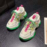 Women Chunky Sneakers Breathable Mesh Mixed Colors Tennis Sneaker Platform Sports Shoes Trend Cool Female Shoes