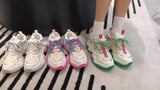 Women Chunky Sneakers Breathable Mesh Mixed Colors Tennis Sneaker Platform Sports Shoes Trend Cool Female Shoes