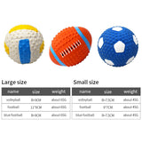 Pet Latex Toy Ball High Elastic Cotton Filled Latex Football For Small Dog Playing Pet Sound Toy Chew Toy Dog Accessories