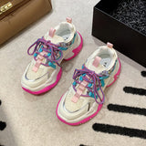 Women Chunky Sneakers Breathable Mesh Mixed Colors Tennis Sneaker Platform Sports Shoes Trend Cool Female Shoes
