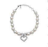 PET Fashion Pet Coller Puppy Dog Cat Pearl Necklace Pet Accessories Love Diamond Pets Dogs Cats Collar & Ldads Jewelry